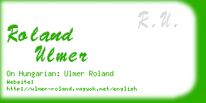 roland ulmer business card